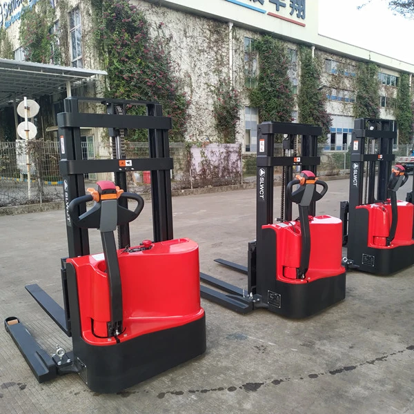 Full electric pallet stacker hydraulic mini electric forklift truck stacker
