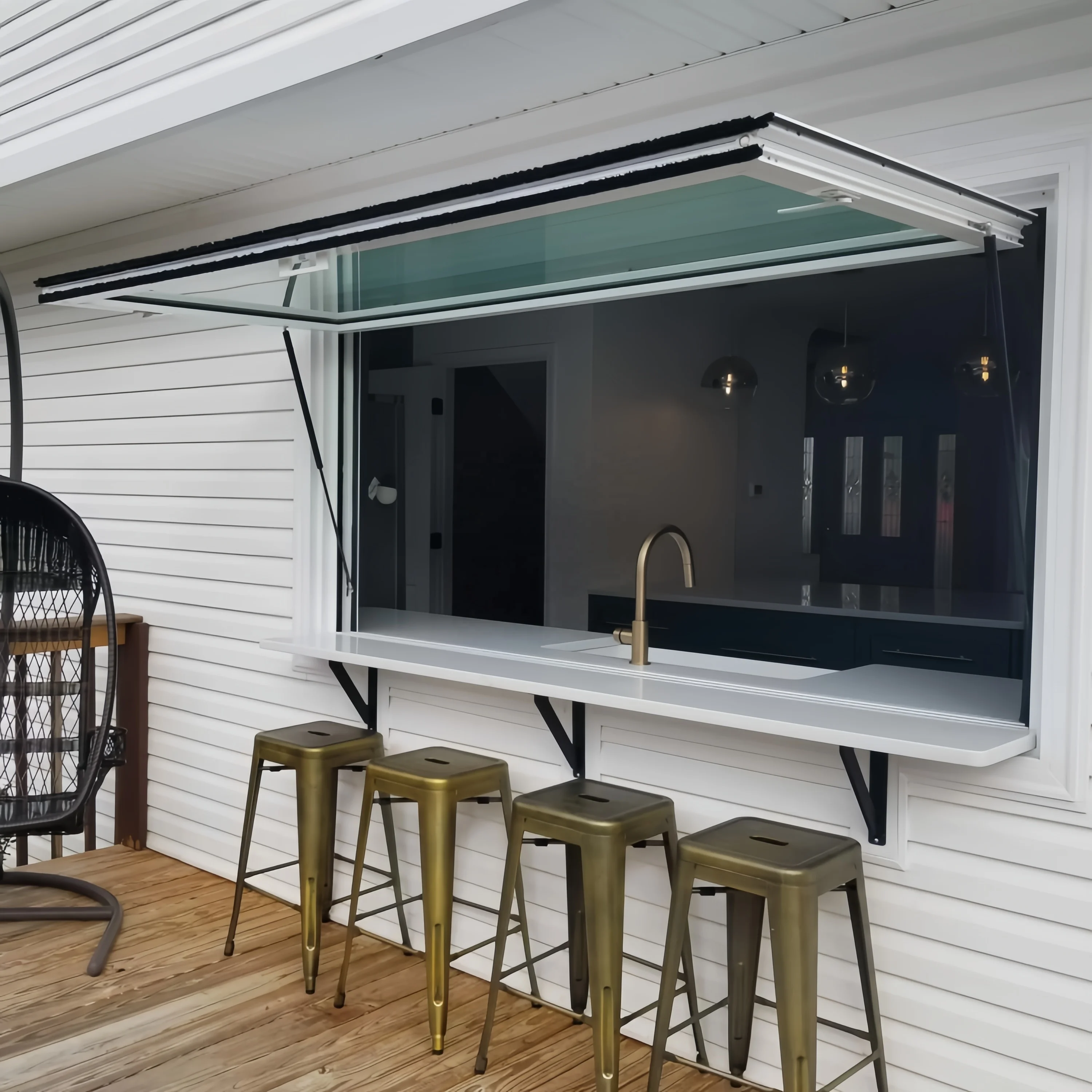 Customized Hot Sale Cheap House Aluminium Window Swing Graphic Design Horizontal Modern swing window for sale