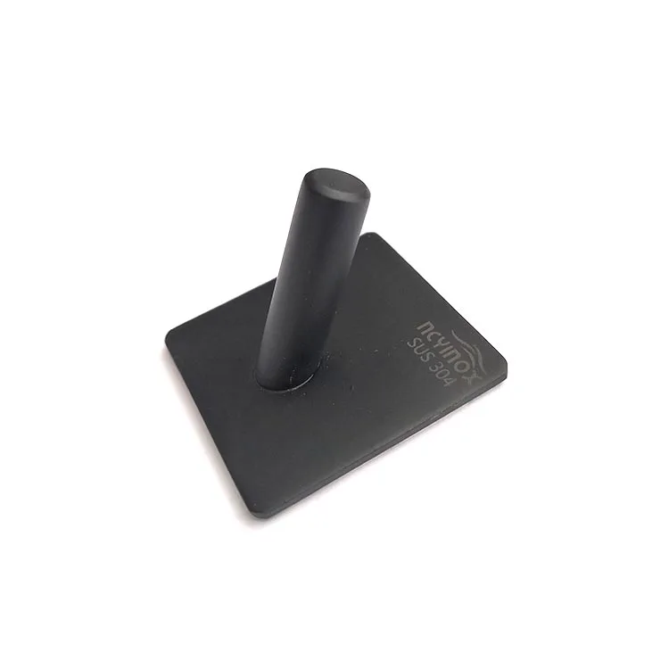 Hot Selling Self-adhesive Wall Hooks Bathroom Kitchen Coat Robe Keychain Clothes Towel Wall Hanging Hook Single Hook Black