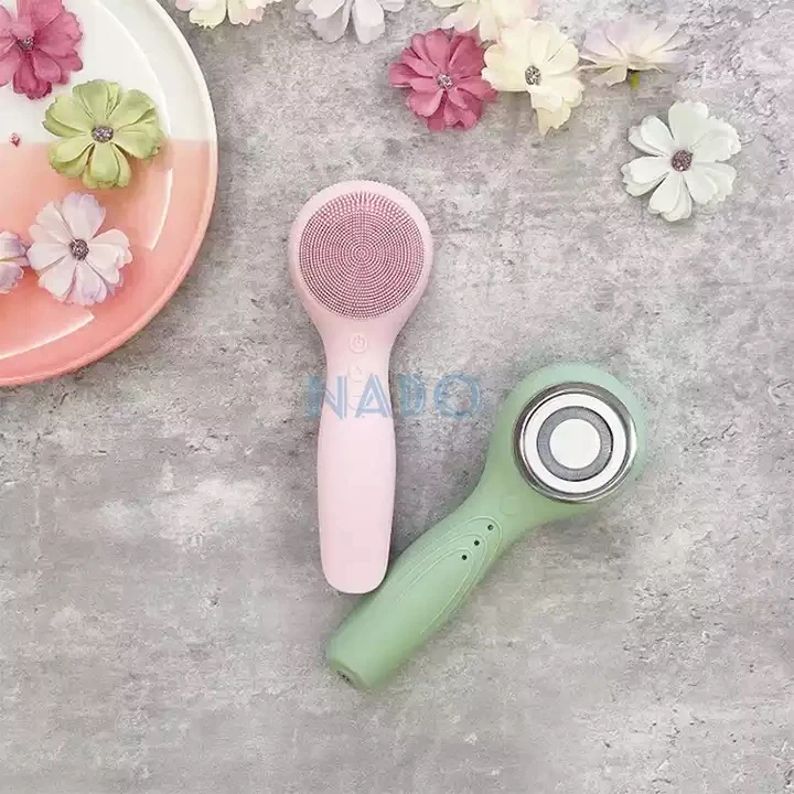 Private label multifunction double sided new beauty and personal care super soft electric exfoliating facial cleansing brush