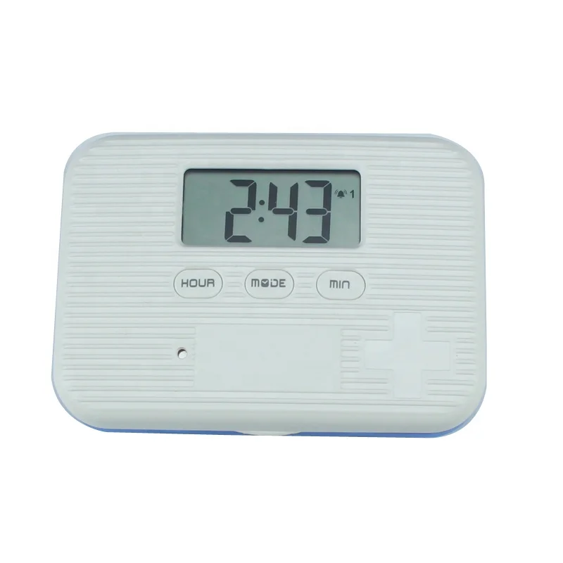 Digital Pill Organizer Alarm Pill Reminder Smart Pill Box With Electronic Timer Alarm Reminders Daily Meds Case, 6 Compartments