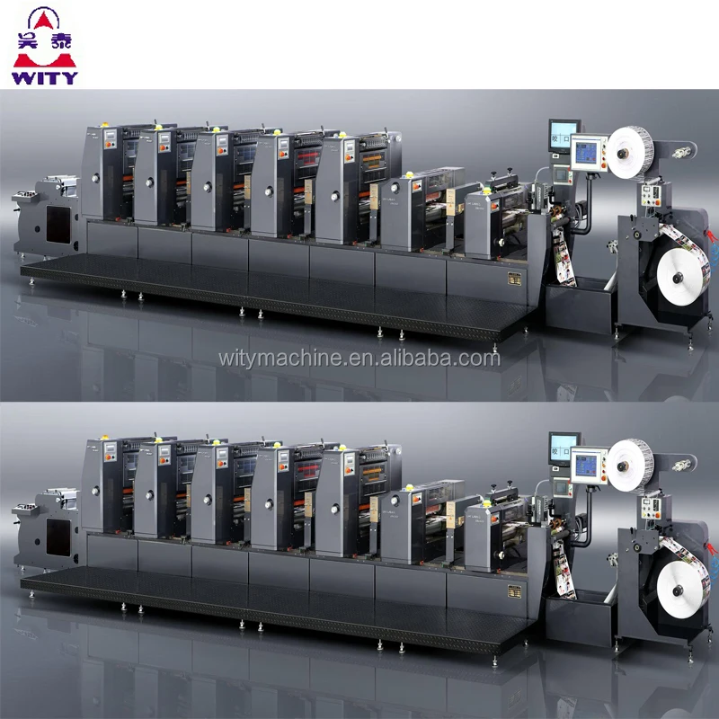 Intermittent Label Offset Printing Machine 4 5 6 8 10 Colors with Servo Control System