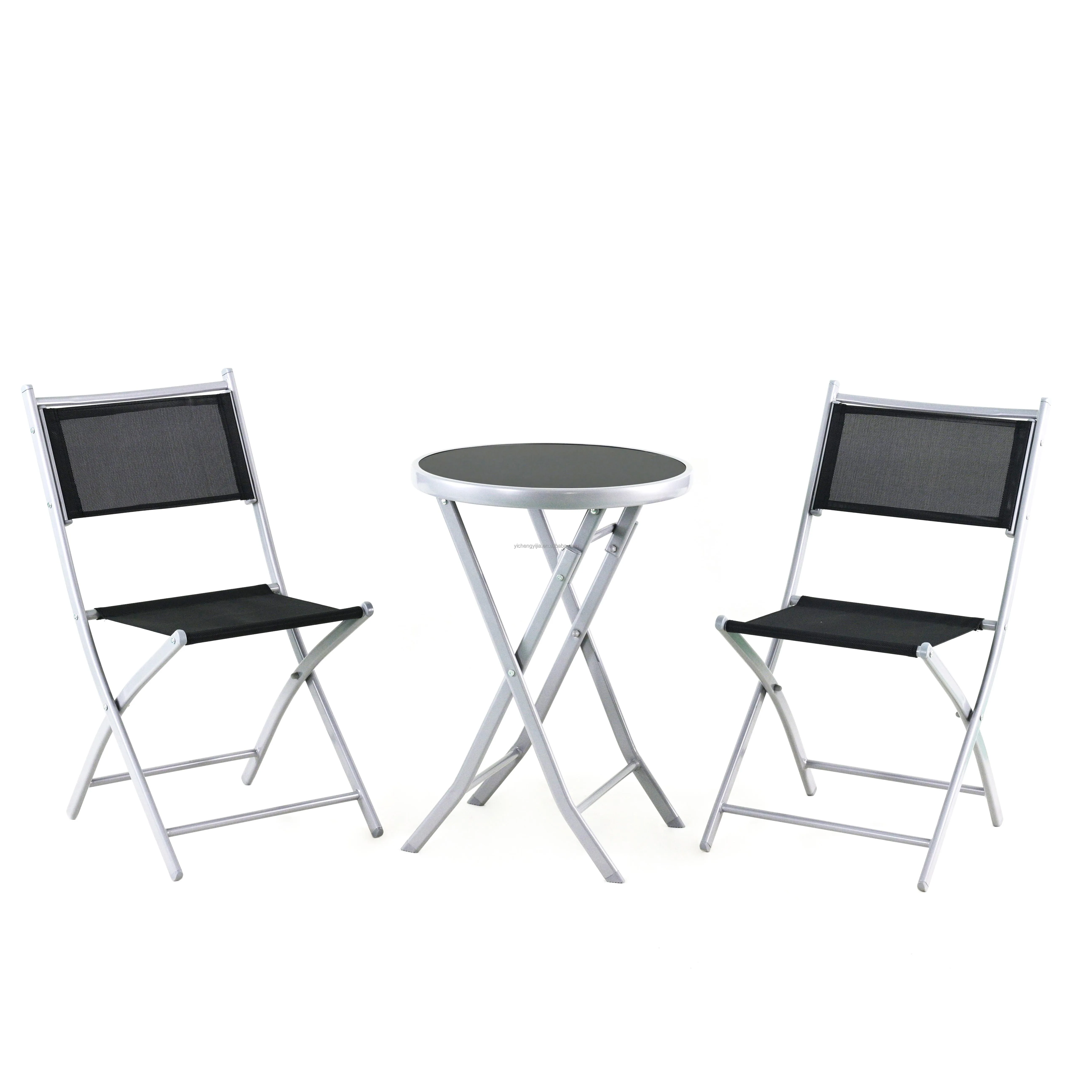 Wholesale colorful bistro set garden 3pcs folding table and chair set