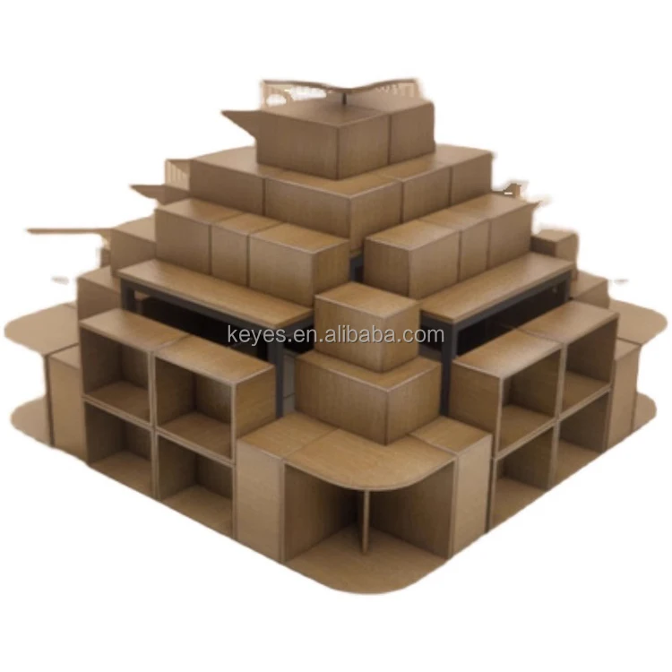Supermarket Shelves Customized Retail Store Display Stand Wooden Candy Display Racks Commercial Promotional Display Cabinet Wood