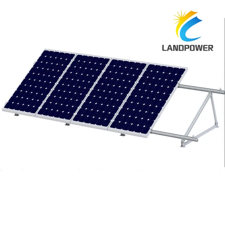 Aluminium Solar Panel Roof Mounts With Wind Deflector for Landscape Adjustable Solar Panel Flat Roof Mounting Energy System