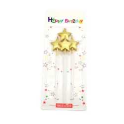 Fashion pastel birthday cake star number candle
