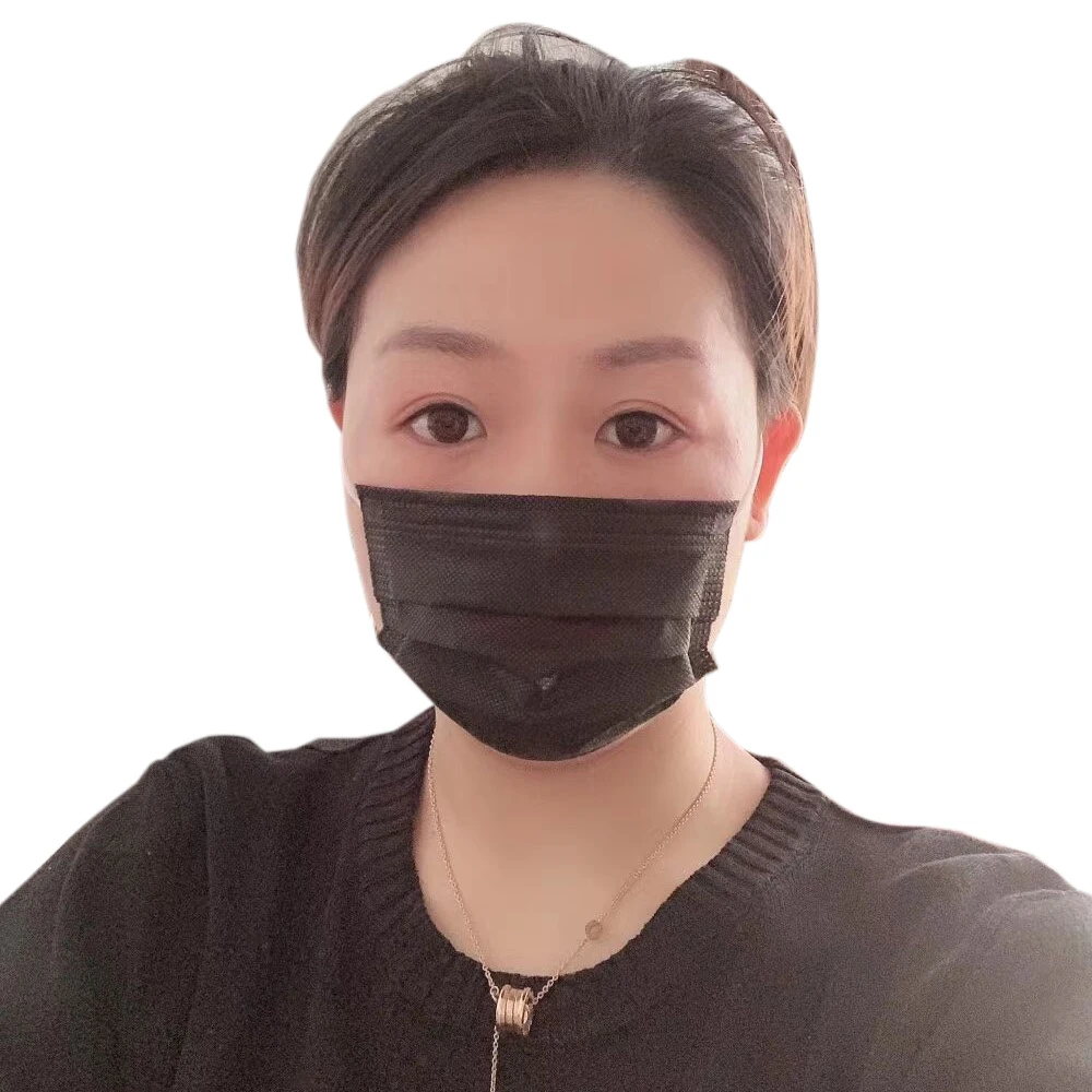 personal protective device face shield with box unisex 3ply disposable fabric bulk mask good quality black mask