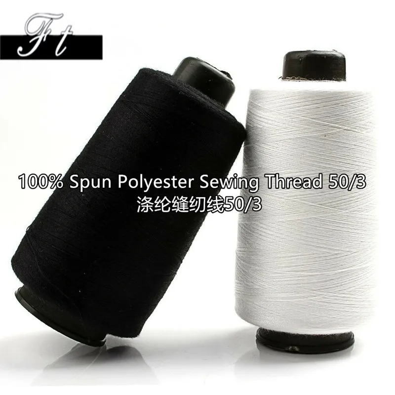 High Quality sewing threads 100% polyester sewing yarn  50/2 raw  white manufacturer