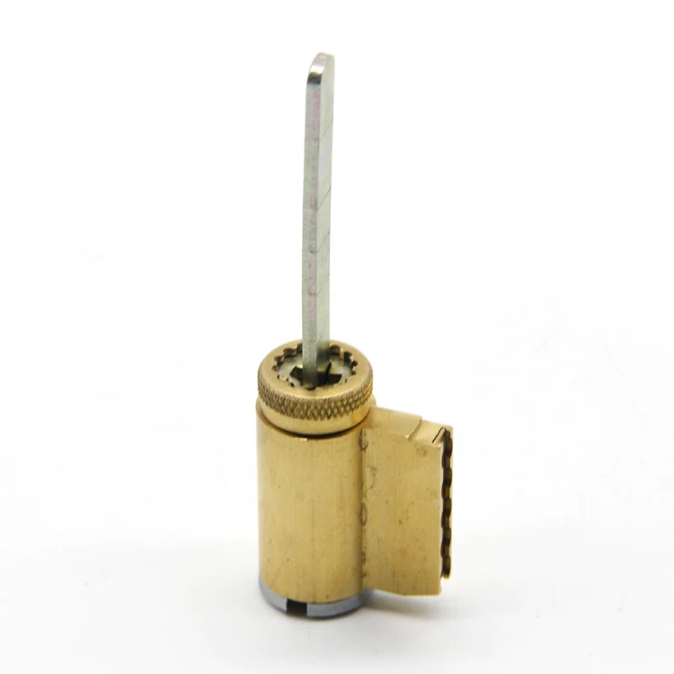 American type brass KIK lock cylinder rotation by operating key