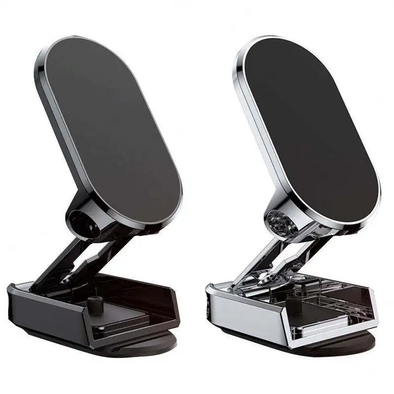 Wholesale Height Adjustable  Car Dashboard Cell Phone Mount 360 Degree Rotation Foldable Strong Magnetic Car Phone Holder
