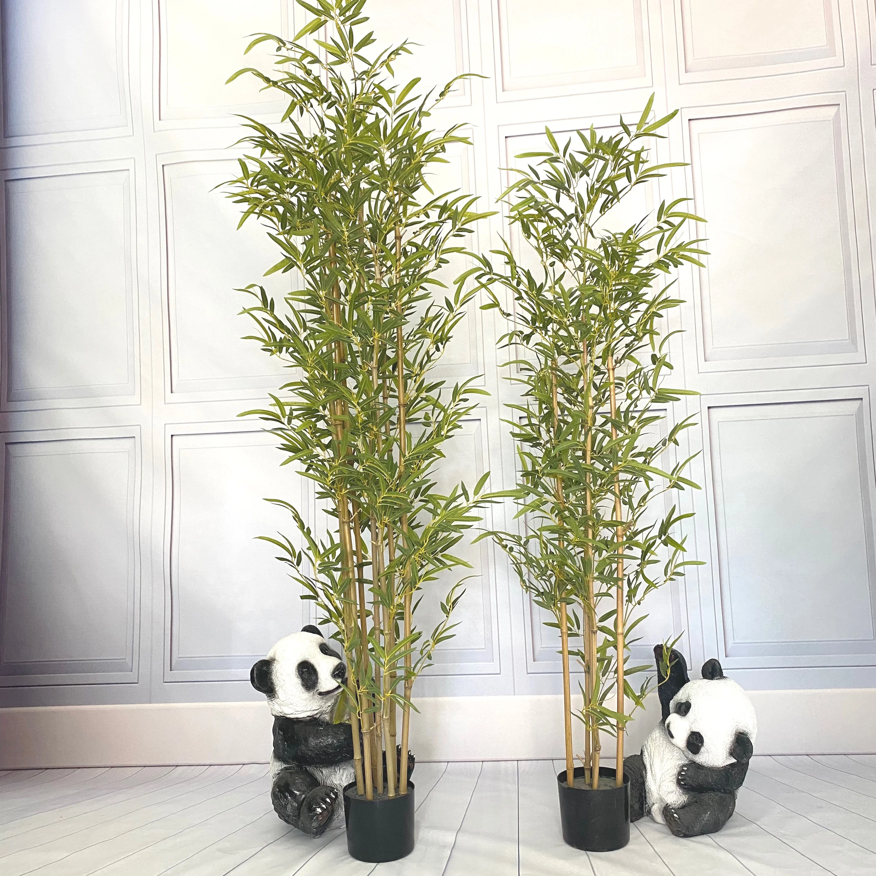 In Stock Wholesale Highly Simulation Plants Tree Chinese Plastic Bamboo Tree Artificial Bamboo 1m