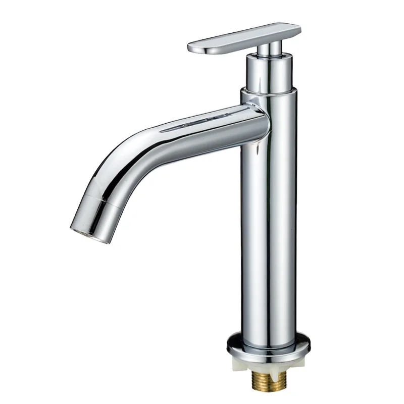 304 Stainless Steel Single Cold Bathroom Outdoor Chrome Bench Water Taps basin bath shower faucet