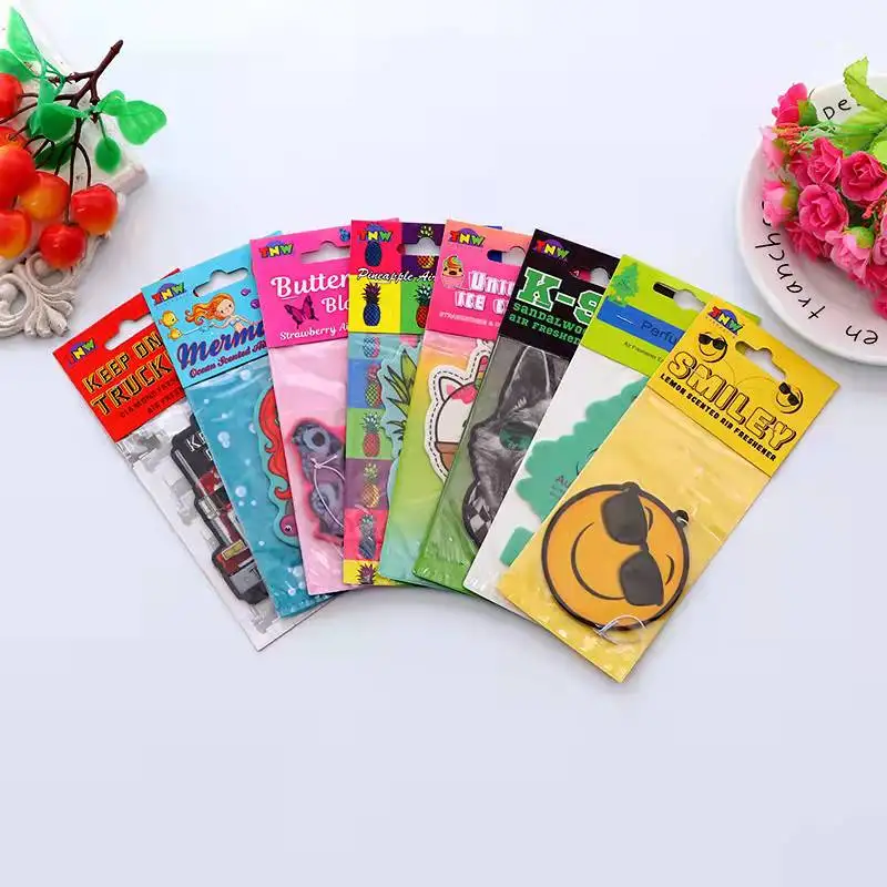 Logo printed Promotional paper car freshener auto air freshener car perfume card
