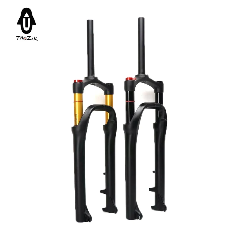 TAOZIK 26 4.0 135 mm  Straight Tube Fat Beach Snow width tire Aluminum Magnesium Alloy Air Suspension Bicycle Fork