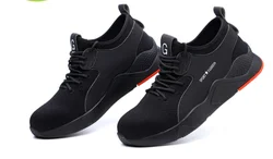 Мужские защитные рабочие ботинки со стальным носком, рабочие ботинки, неразрушаемые легкие кроссовки