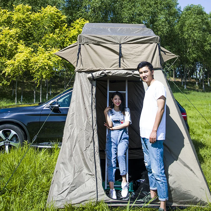 camping clam shell automatic canvas aluminum car roof top tent