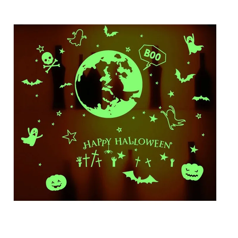 Custom printing logo label luminous sticker / vinyl adhesive waterproof glow in the dark stickers custom fluorescent sticker