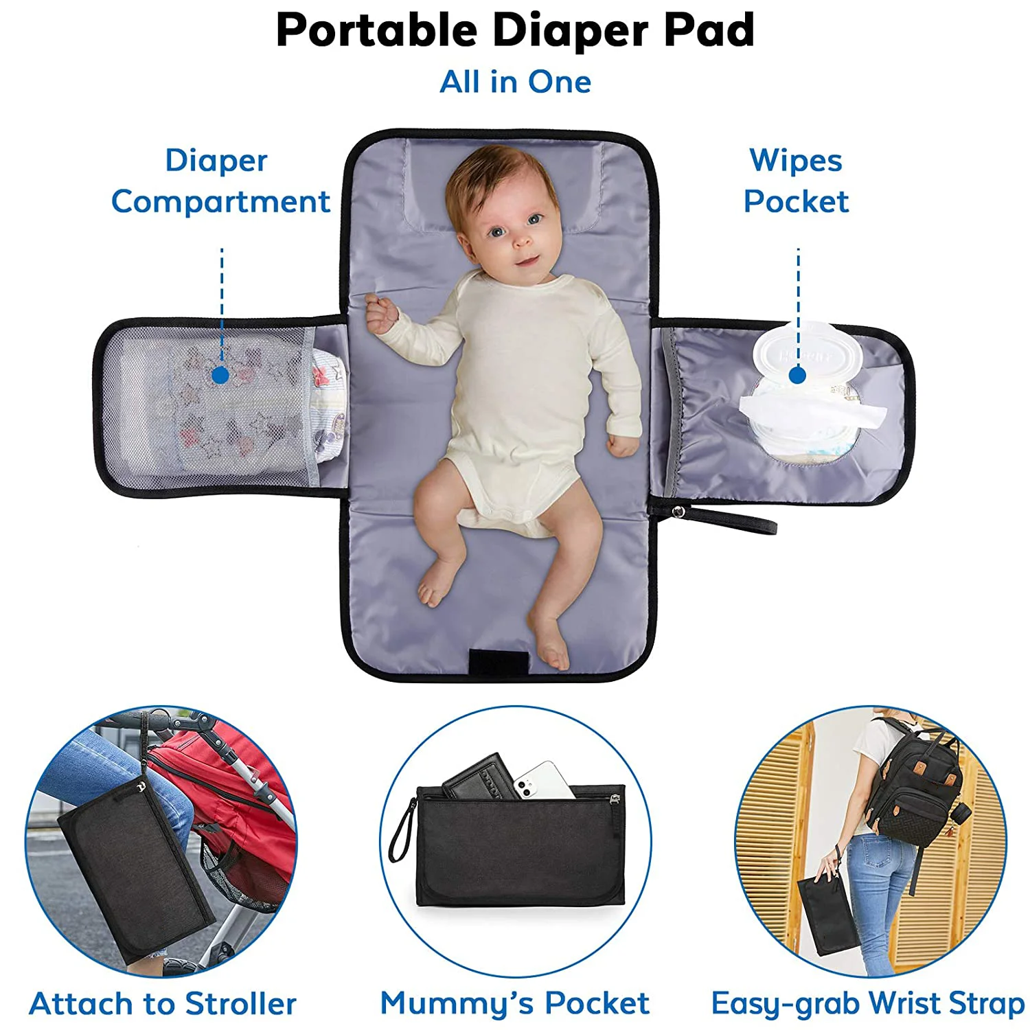 fabric diaper bag with large capacity for mommy baby diaper bag backpack for travel bags top quality