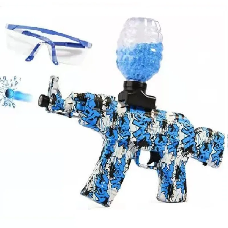 Water park hot sell automatic full graffiti electric toy water splat ball gun gel bullet splatter ball gel gun water