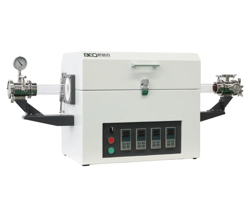 Small Quad-heating zones CVD System Graphite Production Vacuum Atmosphere Environment Tube Furnace