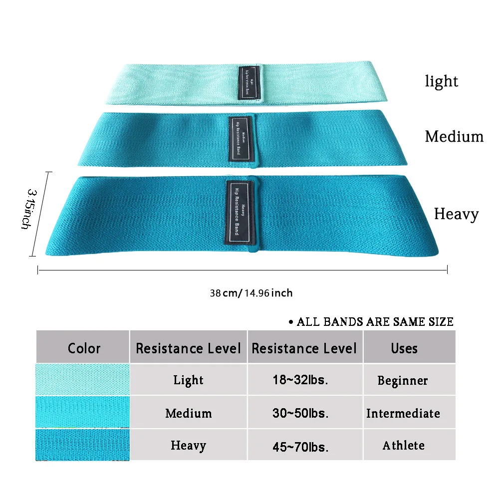 2024 Trending gym products latex fabric circle hip squat resistance belt bands loop mini 3 set with custom logo