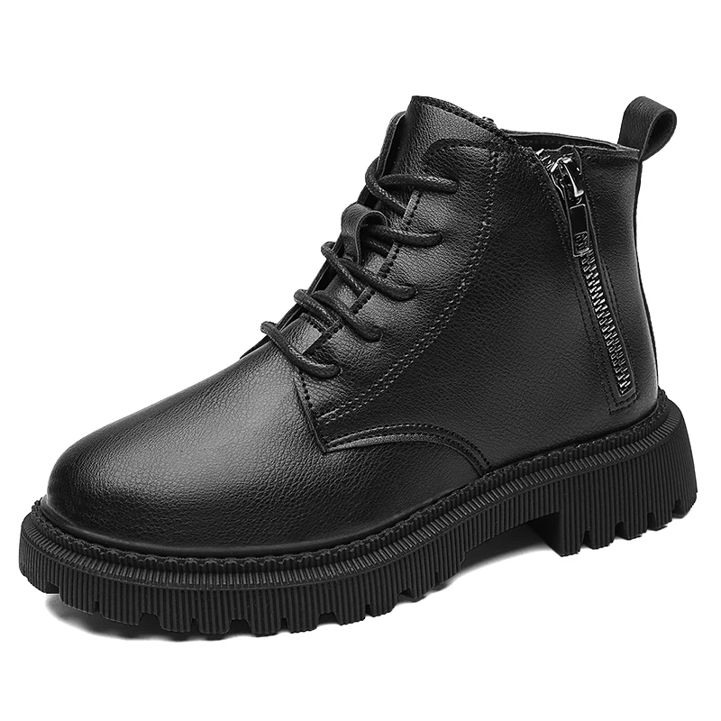 Hot Selling Winter Warm Wholesale Thermal Children Dress Shoes Kids Leather Boots