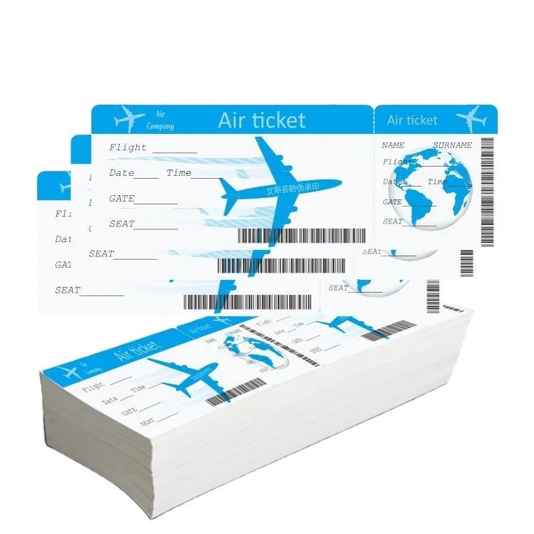 
Customized Thermal airline boarding pass Airline boarding pass Thermal plane ticket Thermal flight tickets 