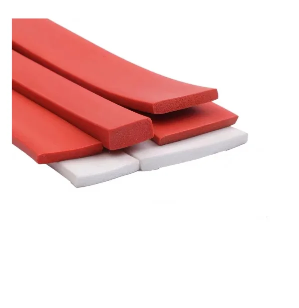 Factory Supplier Red Square Silicone Sponge Rubber Seals Foam Strip