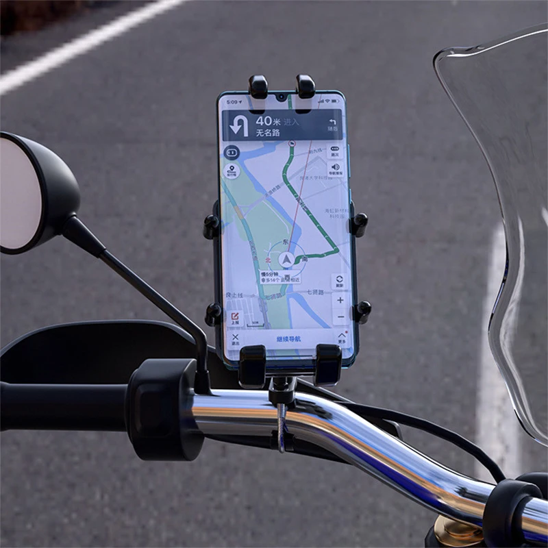 New aluminium motorbike phone holder with 360 degree rotation base