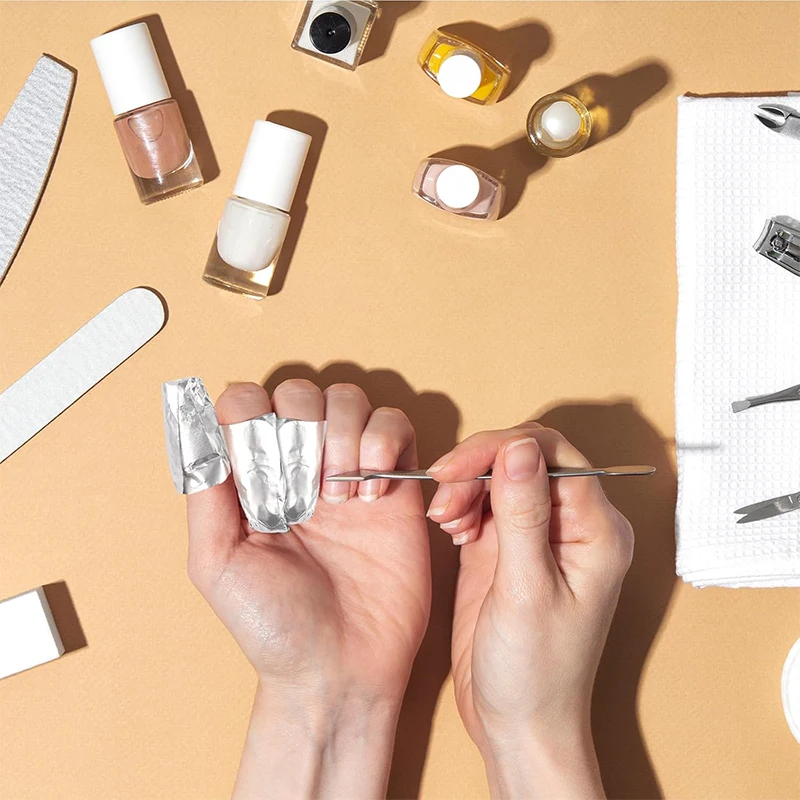 Private Label Soak Off Foils Cotton Pads Nail Polish Remover Gel Nail Foil Aluminium Wraps