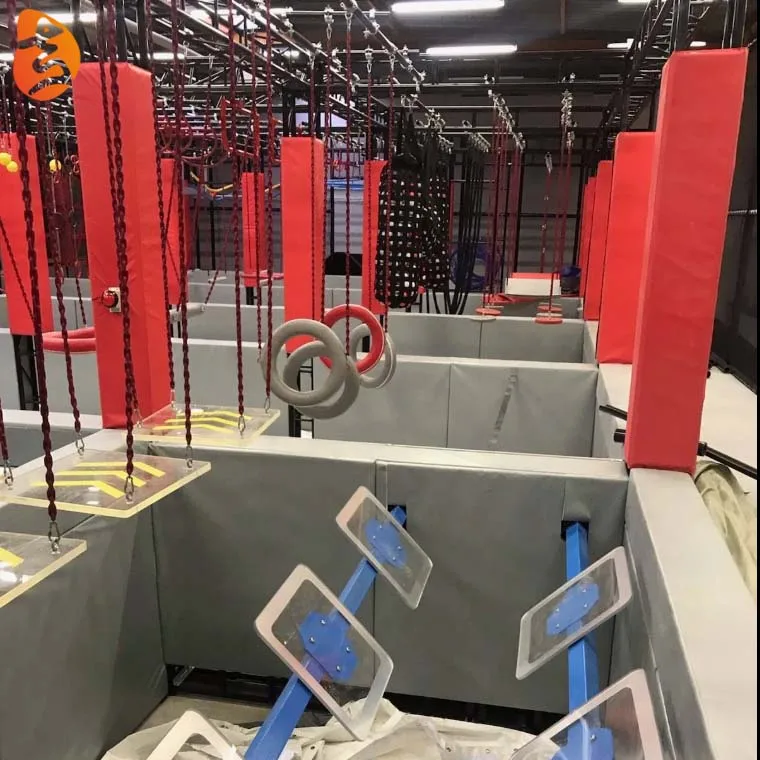 Professional custom popular   ninja warriors obstacle ninja course Indoor Trampoline Park equipment for adults