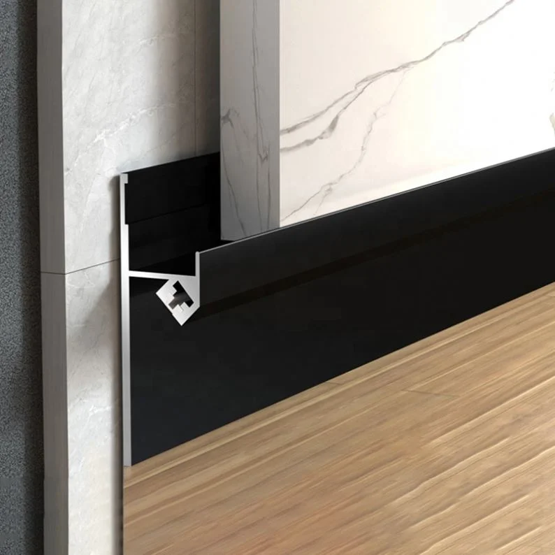 Free Sample Aluminum Metal Profile Decorative Strip Curved Square Shape Tile Trim for Wall and Floor Border