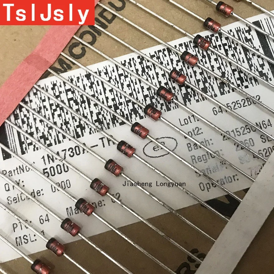 TSLJSLY Voltage stabilizing tube directly inserted 1N4730A-TR DO-41 1W 3.9V original glass diode IN4730A