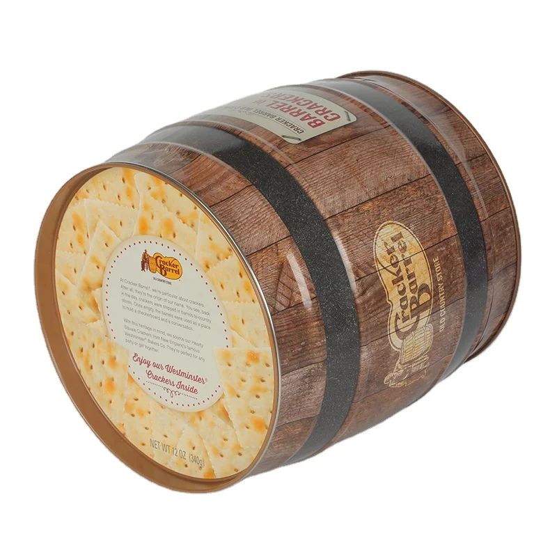 Hotsale Lidded Decorative Cookies Tins Custom Bake Goods Container Big Cookie Tin Boxes