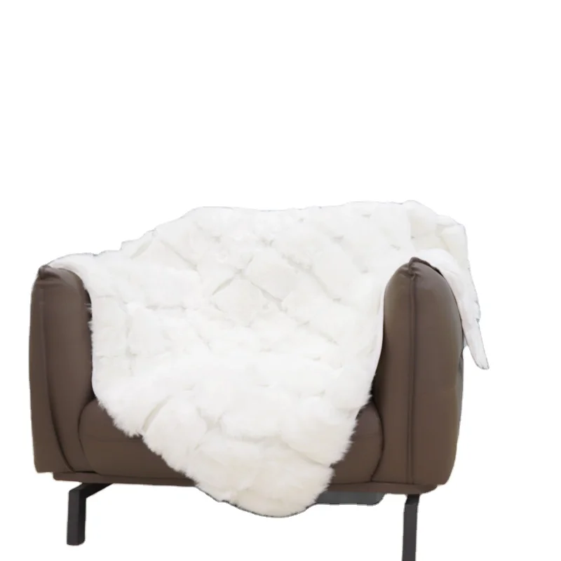 2022 new design of sofa cover wholesale couch Faux Fur blanket sofa protector