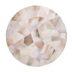 High Quality Round Cowhide Rug Cow Skin Area Rug for Living Room