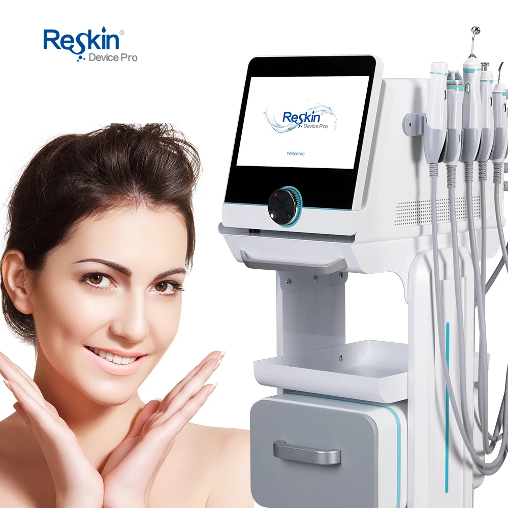 Multifunctional Rf Ultrasonic Skin Rejuvenation 6 In 1 Hydrate Dermabras Face Cleaning Machine