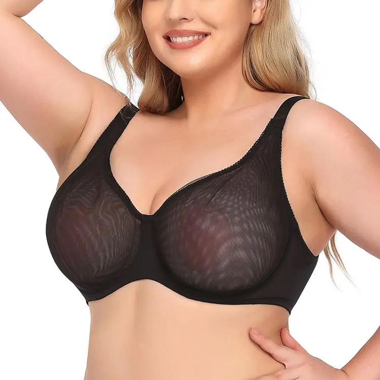Plus Size Sexy Lace Bras For Women Underwire BH Hollow Out Bra Bralette Womens Underwear Delicate Embroidery Lingerie Brassiere