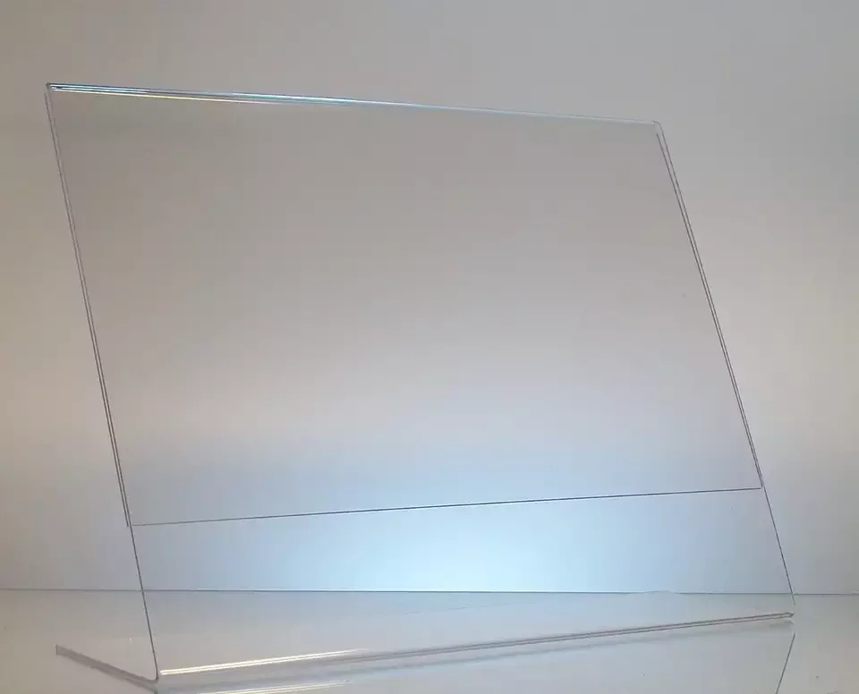 Qr Code  Customizable Photo Frame Inclined Plane Transparent Acrylic Display Stands