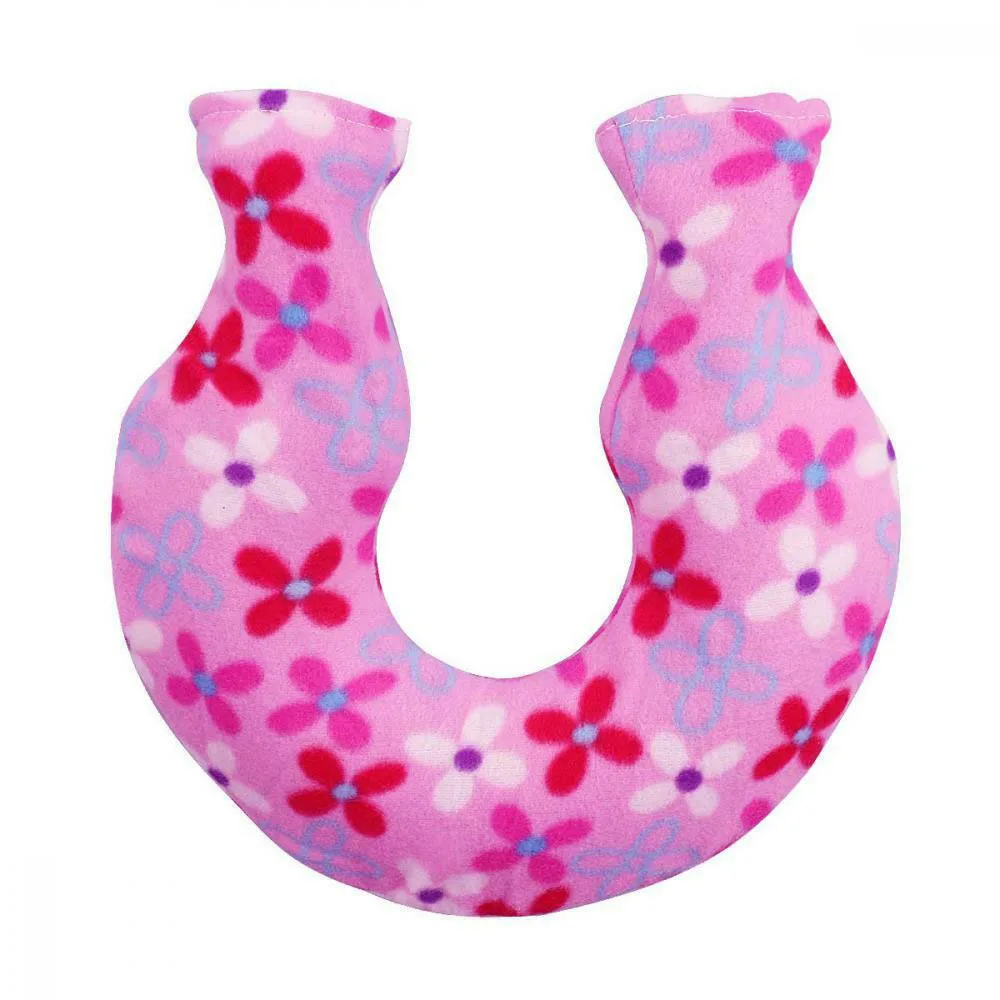 u-shape fleece cover transparent pvc bag pillow neck hot water bottle