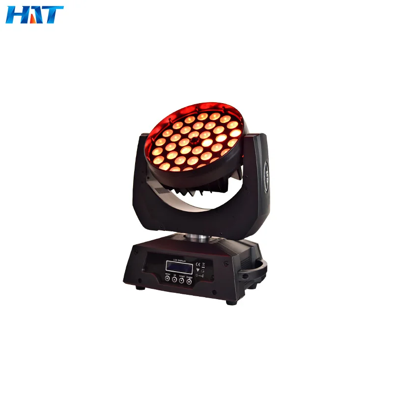 HAT 2023 Hot Selling 36x10W RGBW 4in1 ZOOM Washing Led Moving head Light Stage Light Disco Wedding Party Light