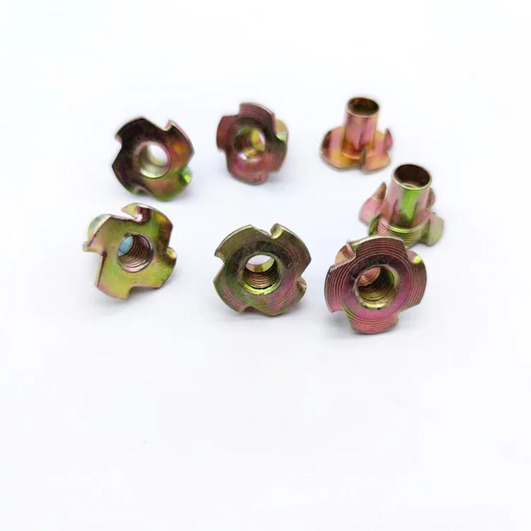 Custom Thickened Steel Four Claws Speaker Nut Blind Pronged Insert Tee Nut