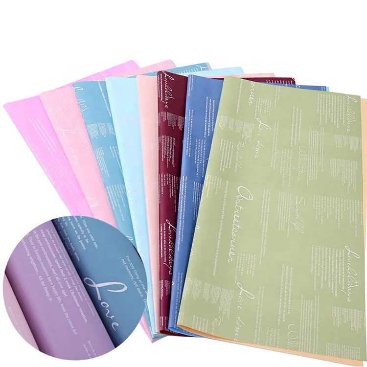 China factory wholesale custom luxury news paper double side printed waterproof flower bouquet wrapping paper