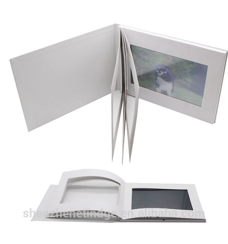Hot sell customized printing brochure video  7 inch lcd video brochure