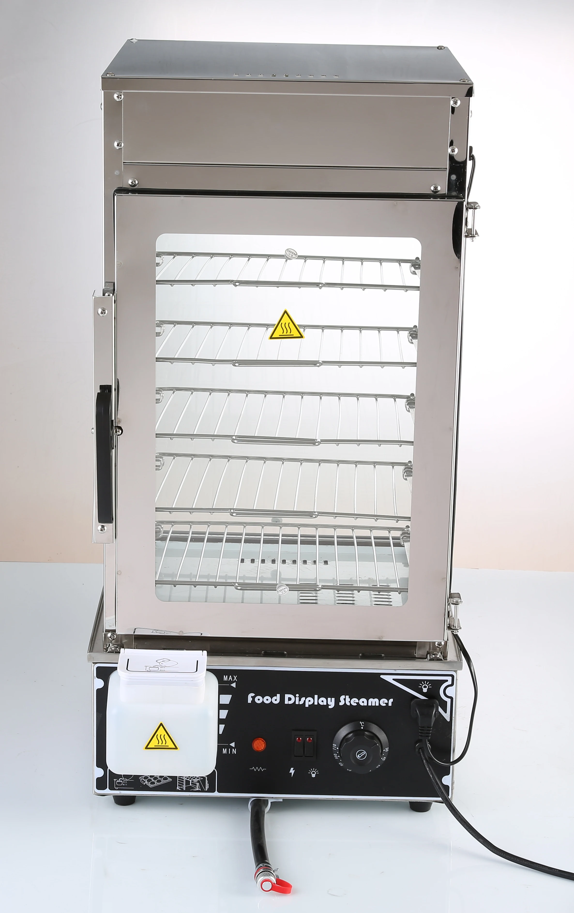 Food Steamer 5 Tier Glass Display Showcase 5 levels Bun Used Mini Food Steamer