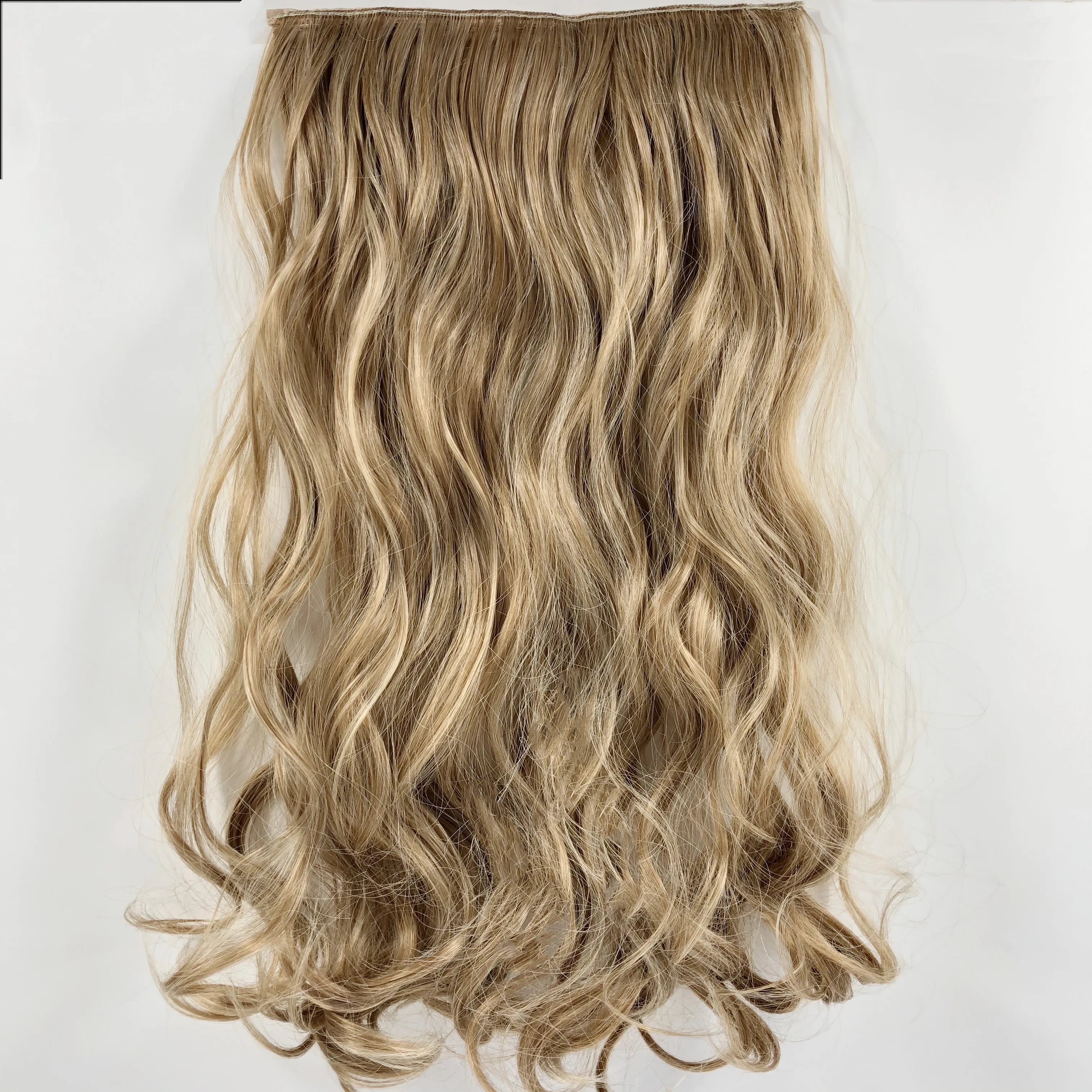 High Temperature Fiber kinky curly highlight 4clips on 1pc 100g 20inch synthetic clip in hair extensions