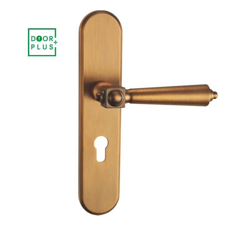 Doorplus Gold Interior Door Handle For Wood Door Modern Zinc Alloy Room Hotel Door Pull Handle Manufacturer