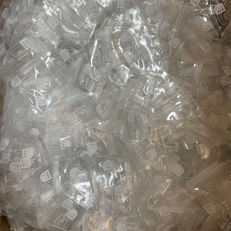 Durable multifunction storage pvc eva zip printed plastic zipper bag custom small transparent pouch packaging for pill