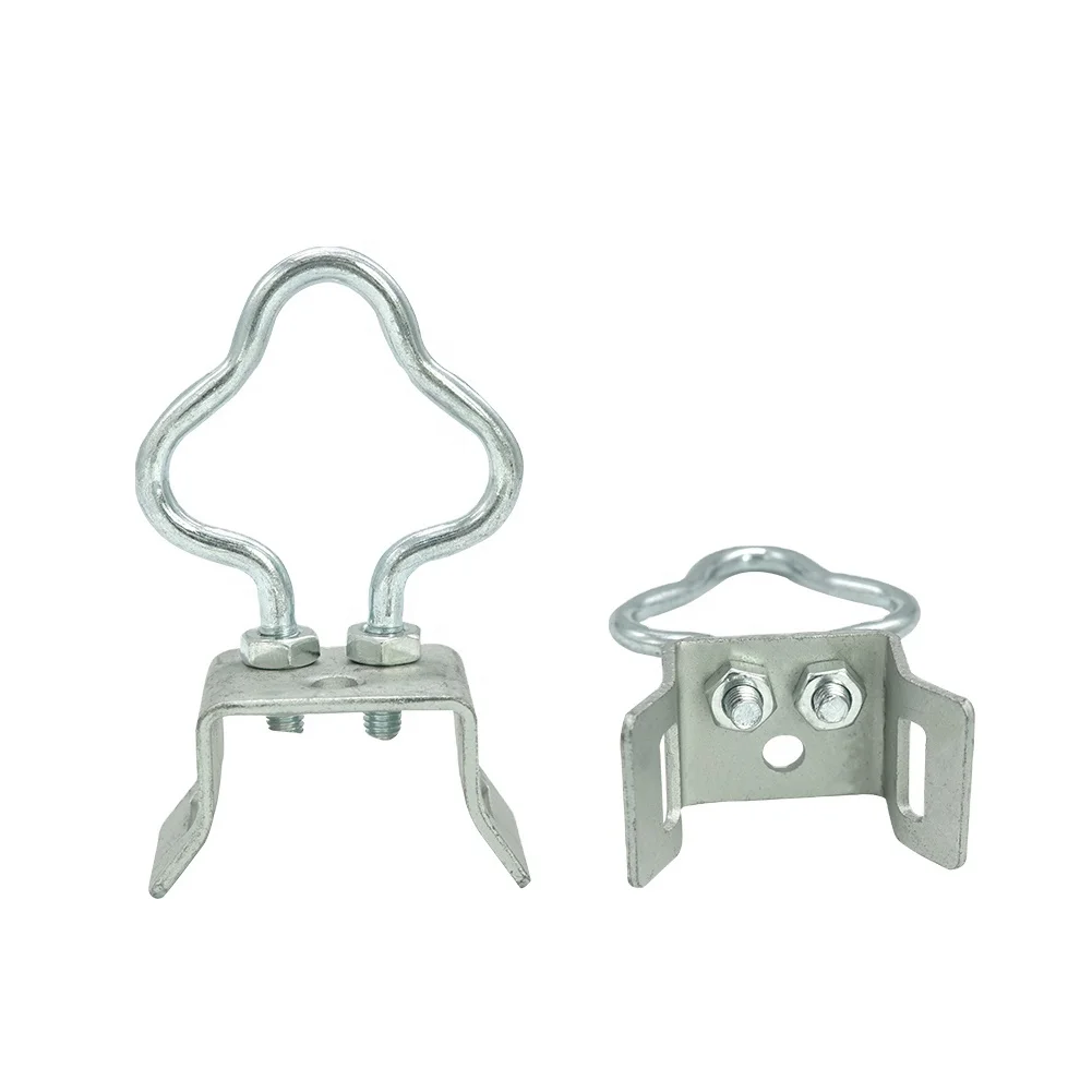 Factory Price Galvanized Steel Plum Blossom Type Adjustable Carbon Steel Suspension Clamp Hook for FTTH Hoop fastening retractor