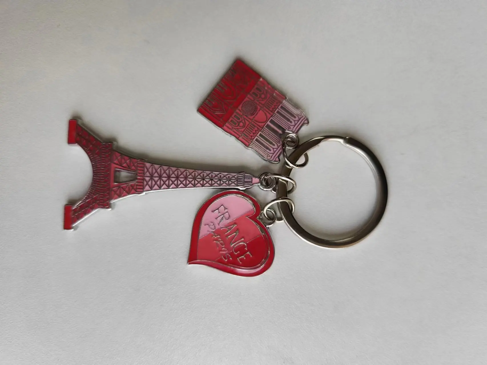 souvenirs Gift Keychain Paris keychain high quality eiffel tower three pendants customized your own logo